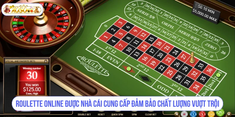 Roulette online được nhà cái cung cấp đảm bảo chất lượng vượt trội.