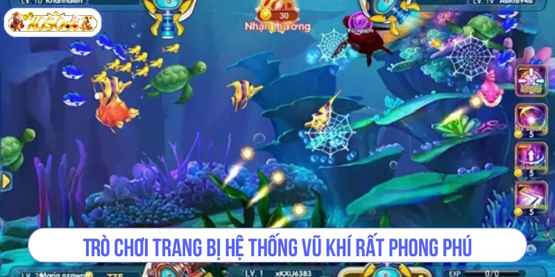 Trò chơi trang bị hệ thống vũ khí rất phong phú.